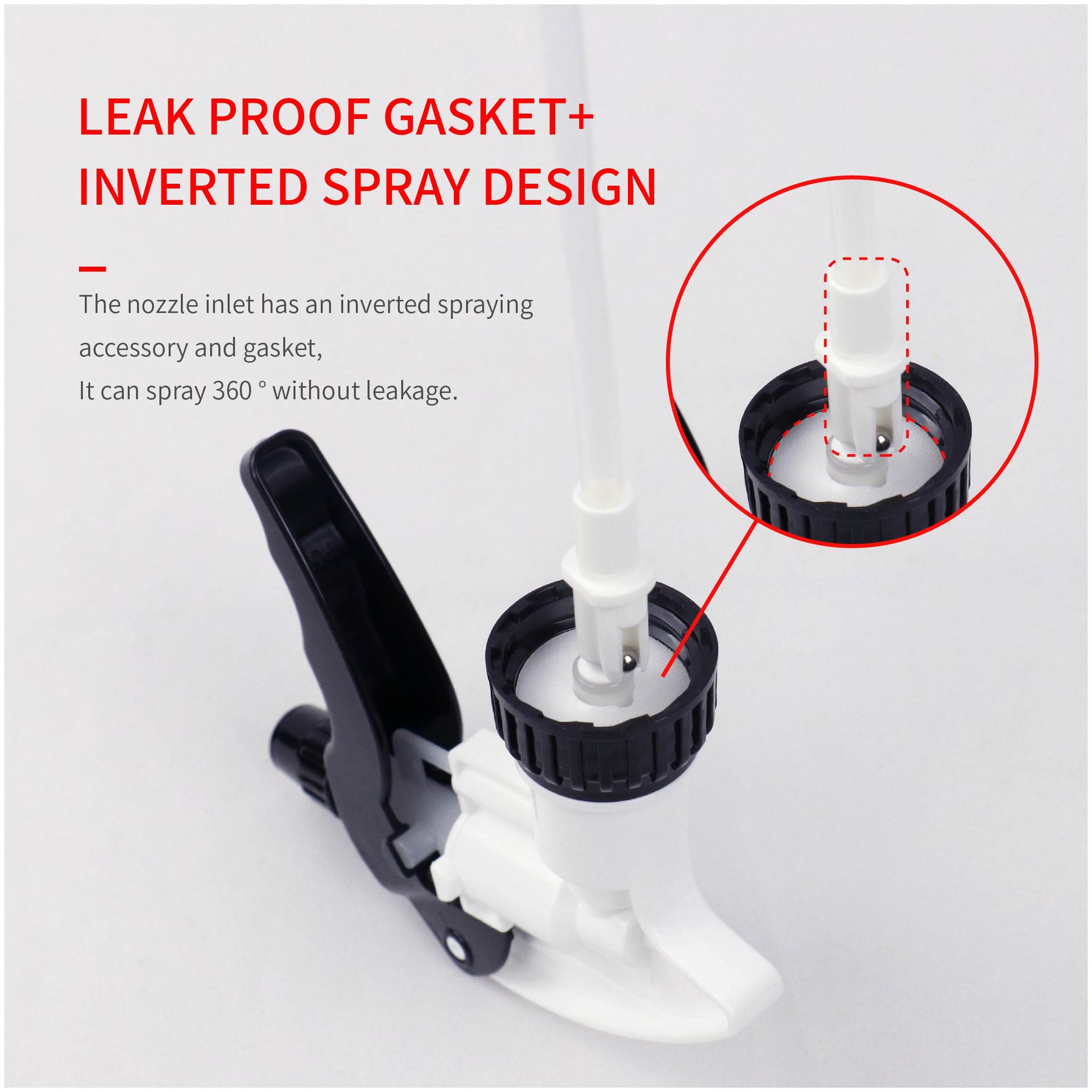 Cross-Border Acid and Alkali Resistant Foam Spray Bottle Car Beauty Car Wash Cleaning Supplies Transparent Spray Head