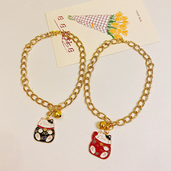 Gold Cat Charm Pendant Pet Necklace Cute Dog Collar Decorative Bell Collar Wholesale