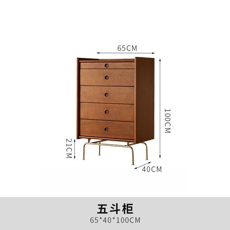 轻奢复古实木九斗柜中古实木客厅高级感抽屉柜置物柜一体复古斗柜|undefined