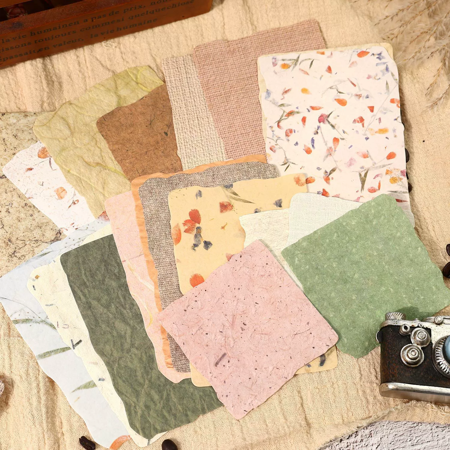 Бумага из древнего лесного материала, серия бумажных межсезонных материалов, основа для коллажа с текстурой американского ретро, ​​28 шт.