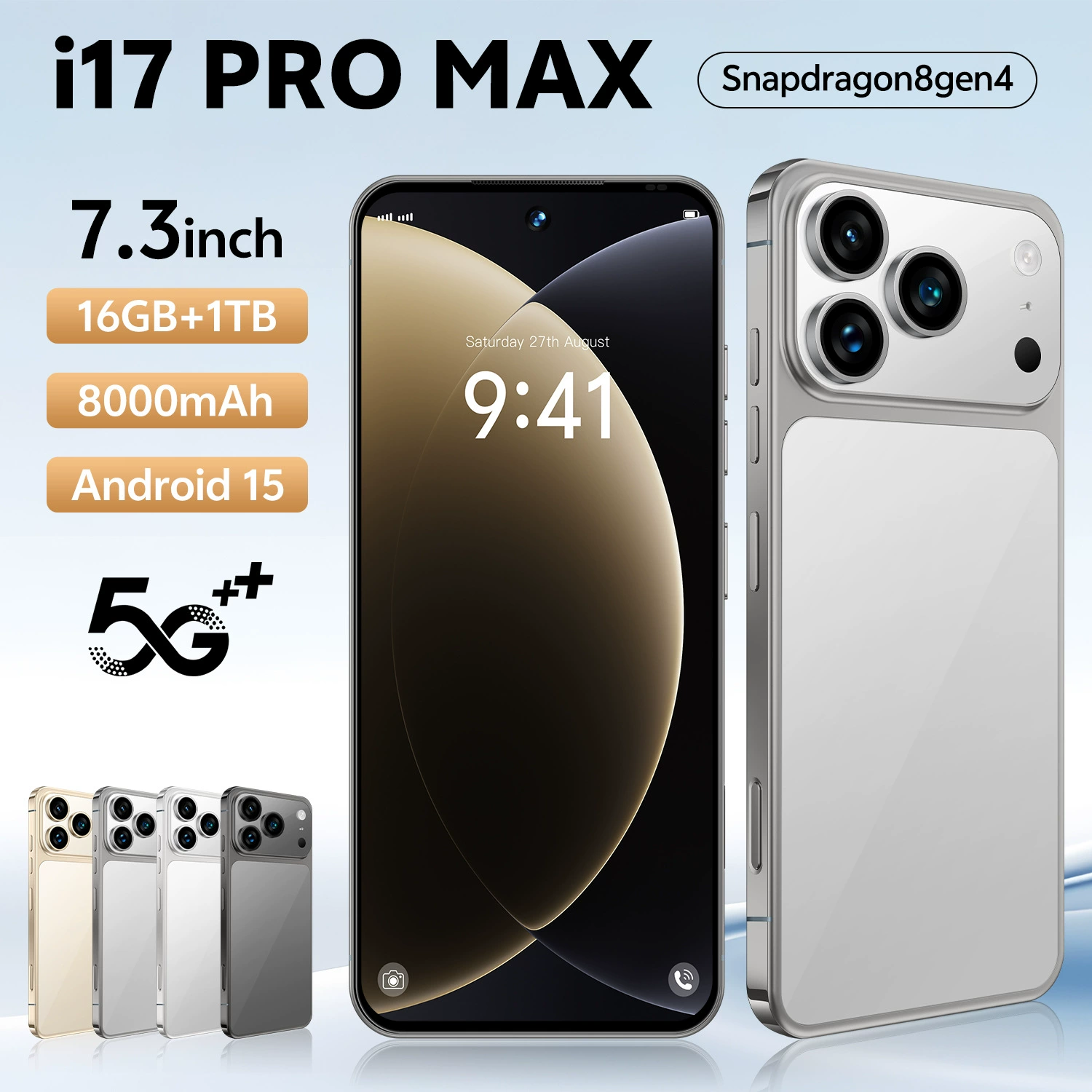 Мобильный телефон Pro, процессор Intel Core i17, 17 Pro Max, 4G, 3 дюйма, Android, 4G