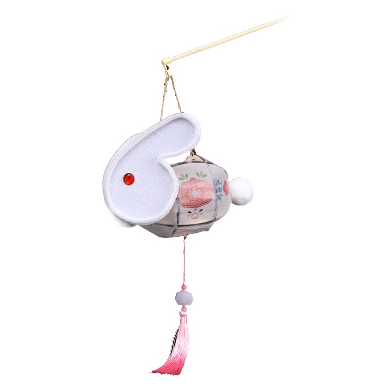 2025 Nuevo Festival del Bote Dragón Conejo Linterna Portátil Luminosa DIY Paquete de Material Hecho a Mano Estilo Antiguo Linterna de Mediados de Otoño