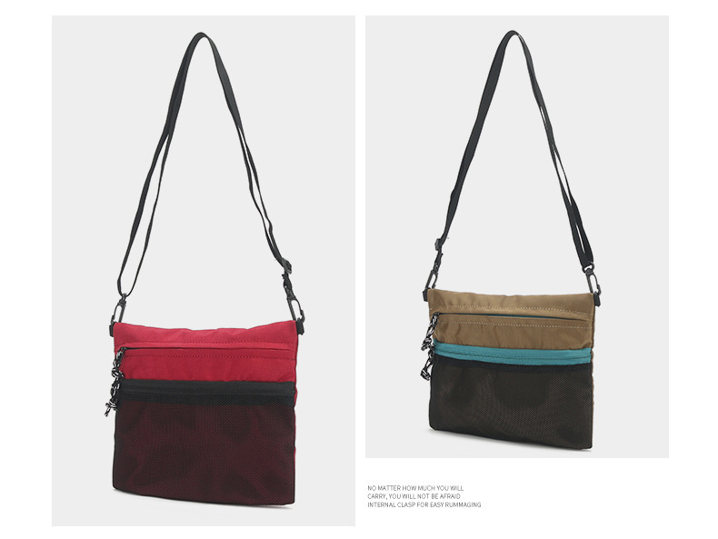 Große Herren-Sport-Umhängetasche mit großem Fassungsvermögen, Farbblock-Design_voghion.com