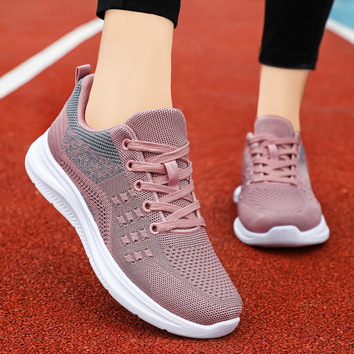 Shoes for Women Autumn New Women's Flyweave Light Breathable Shoes Wholesale Running Shoes Manufacturer Casual Sports Shoes for Women