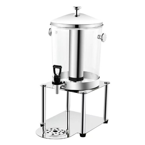 Trípode de jugo de acero inoxidable de estilo coreano con grifo de una sola cabeza de doble cabezal trípode de bebidas de autoservicio Cubo de bebidas trípode de té de leche comercial