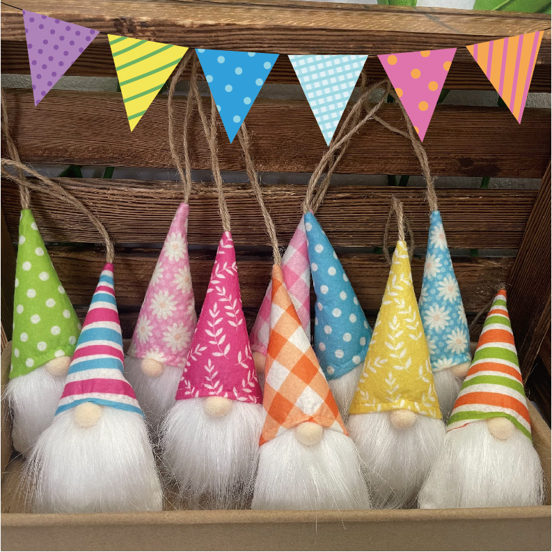 跨境新款复活节橱窗装饰品挂件无脸公仔家居墙壁小吊装扮礼物厂家