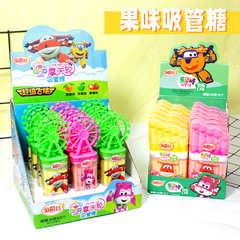 Golden Rice Super Flying Hero Ferris Wheel Style CC Fun Sip Candy Fruit Gummy Leisure Children Snack Wholesale