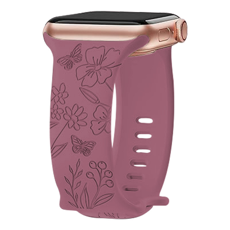 This is a patterned silicone waterproof strap suitable for the apple watch 9th generation Ultra smart sports watch undefined