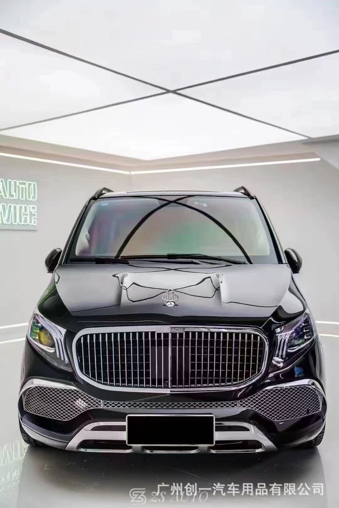 Suitable for Mercedes-Benz V-Class Vito Modification, 24-Style Maybach Body Kit, W447 Maybach Front Bumper, Grille, Hood, Rear Bumper