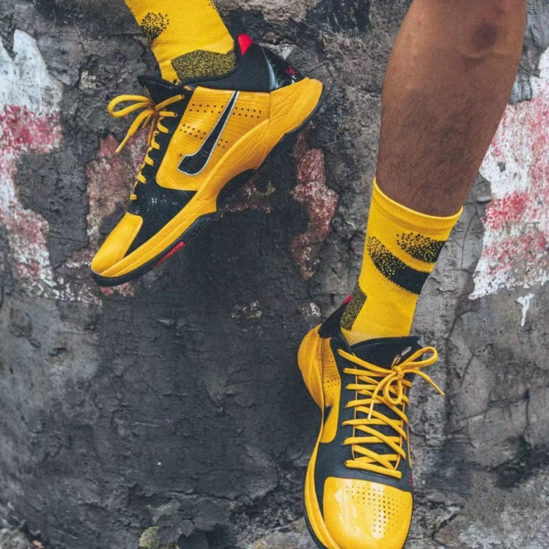 Putian Kobe 5 Destroyer Pure Original Basketball Shoes Bruce Lee Playoff Ad Five-Time Champion Boots