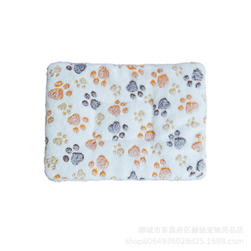 Pet Cat Mat Dog Mat Bed Thick Fleece Plus Cotton All-Season Universal Durable Chew-Resistant Dog Crate Indoor and Outdoor Warmth