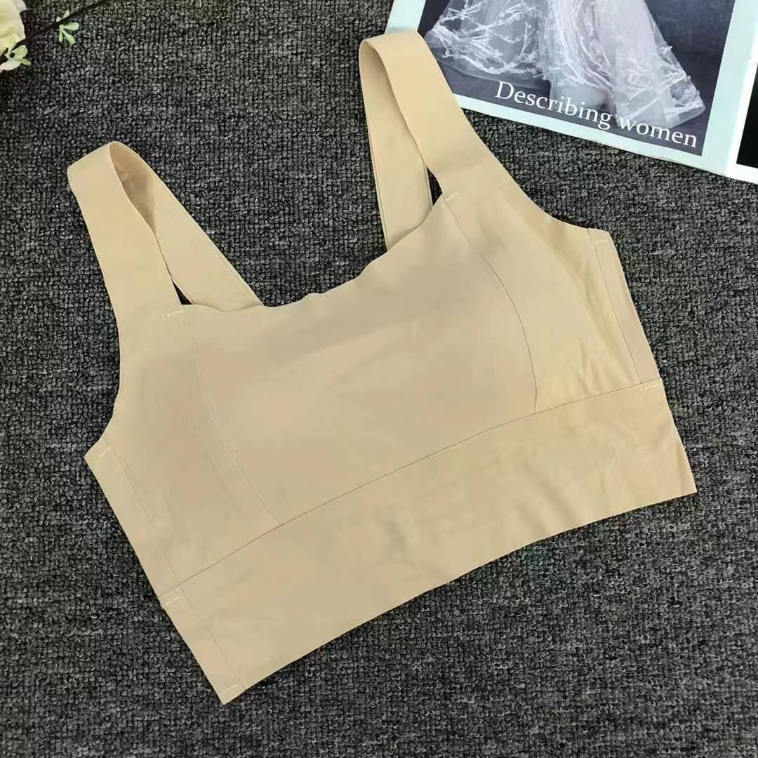 Nuevo cinturón de hombro ancho sin marcas, chaleco de alta calidad, bra de yoga, ropa interior deportiva, mujer