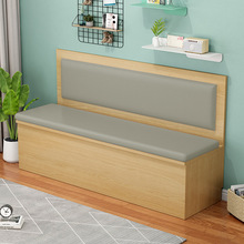 卡座餐桌椅家用小户型客厅靠墙储物柜组合定 制软包餐厅实木沙发