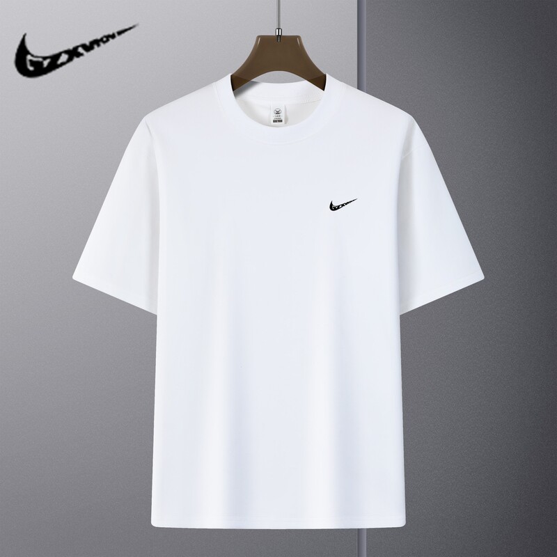 Men's 2026 Summer Casual Short-Sleeved Pure Cotton T-Shirt Men's Solid Color Breathable Top Versatile Couple's Drop-Shoulder Sleeve T-Shirt
