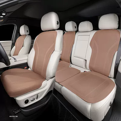 Four Seasons Pad, made of perforated Nappa leather, high-end - full-7-piece-set-for-the-car-chestnut-brown-ultra-thin-breathable-model-ultra-thin-and-breathable