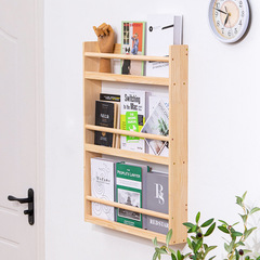 【Dropshipping】Wooden Bookshelf for Children's Bedroom Wall, No-Drill Wall Shelf and Storage Unit for Kindergarten