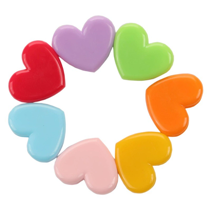 Прозрачный зажим в форме сердца, розовый зажим для закусок для девочек, милый мини-декоративный зажим для фотографий, обучающая папка