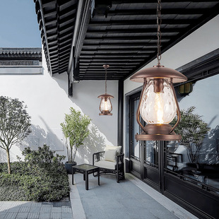 Chinese style greenhouse chandelier outdoor waterproof chandelier aisle balcony lamp outdoor lamp flower stand lamp balcony courtyard chandelier