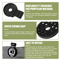 Yegbong Sunshade Cloth Clip Set Greenhouse Sunshade Net Retainer Clips Shade Net Sunscreen Net Fixing Clip Set