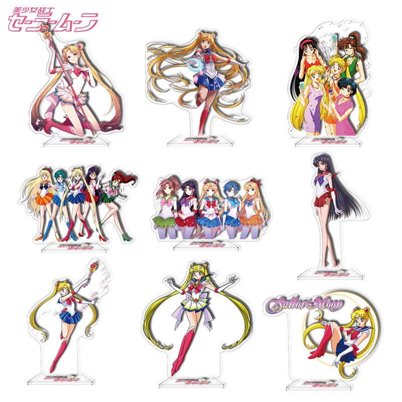 【Acrylic Cute Girl Statue】Classic Anime Cartoon Peripheral Shelf Decor, Magical Illustration, Supports Customization