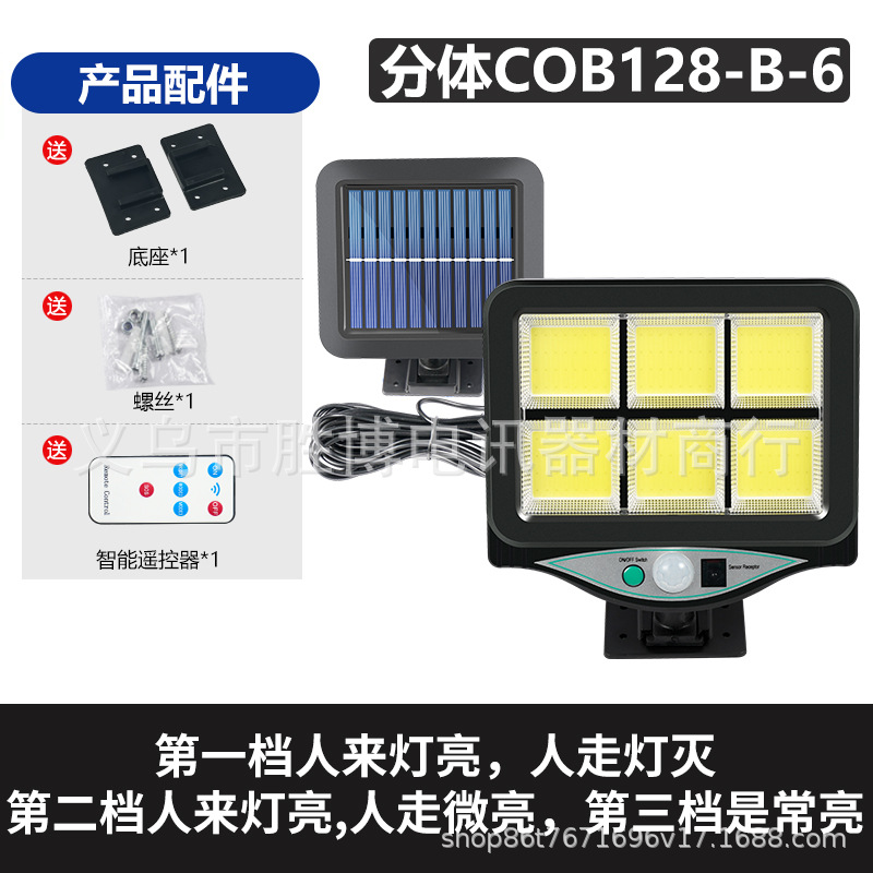 Luz solar transfronteriza de inducción del cuerpo humano lámpara de patio dividida al aire libre lámpara de pared solar recargable lámpara de iluminación