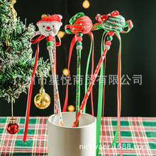 圣诞节逗猫棒外贸原厂单卡通小猫咪自嗨玩具雪人糖果圣诞树仙女棒