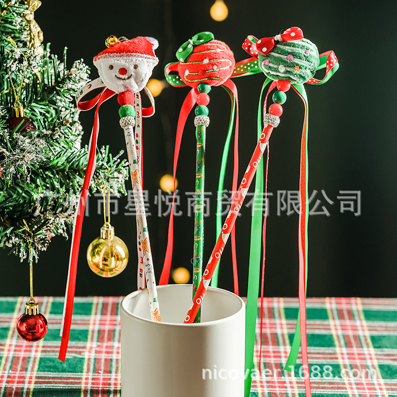 圣诞节逗猫棒外贸原厂单卡通小猫咪自嗨玩具雪人糖果圣诞树仙女棒