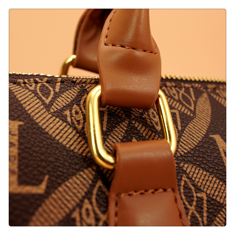 This year's popular cross-border handbag for women is the 2024 new printed letter texture light luxury Boston handbag and single-shoulder bag undefined