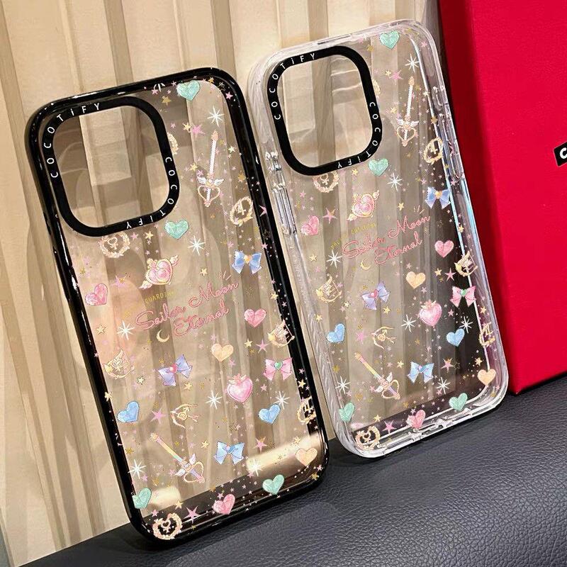 New Coco Co-Branded Beautiful Girl Element Sticker Iphone16Promax Mobile Phone Case Apple 15/14 Magnetic Suction