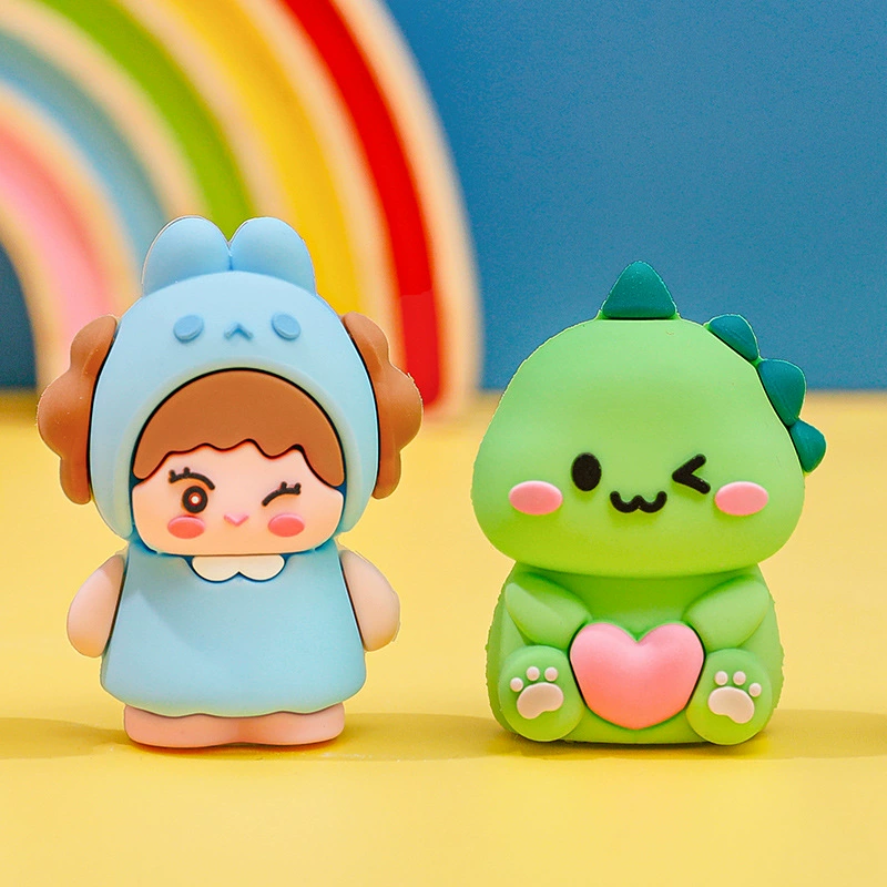 Cartoon doll, high quality silicone sharpener for students