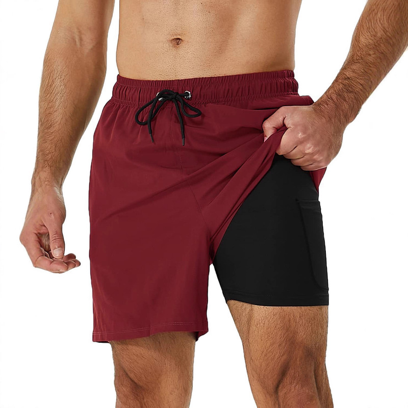 Men's Running Shorts for Outdoor Sports and Leisure, Loose Fit with Multiple Pockets, Double-Layer Stretch, New Fitness Pants