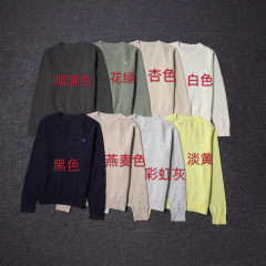 纯元单ac笑脸徽标罗纹圆领毛衣套头气质针织衫高级感小众品牌女装