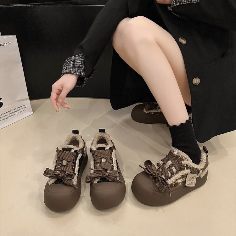 Löparskor för barn med varmt foder och tjock sula_voghion.com