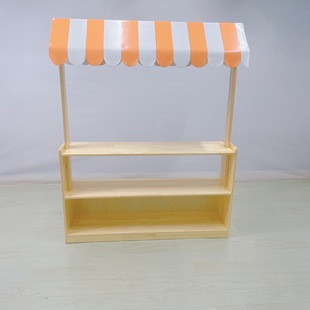Children's Solid Wood Vending Cabinet Kindergarten Area Cabinet Early Education Nursery Shelf Vending Counter Storage and Organization Cabinet
