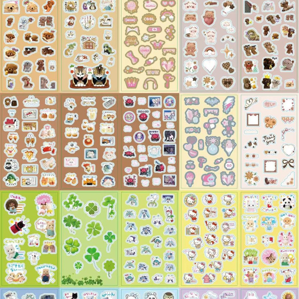 100 estilos de alta apariencia y linda serie de elementos de viento temprano pegatinas de película cortadas estrella láser bricolaje decoración de material de cuenta manual