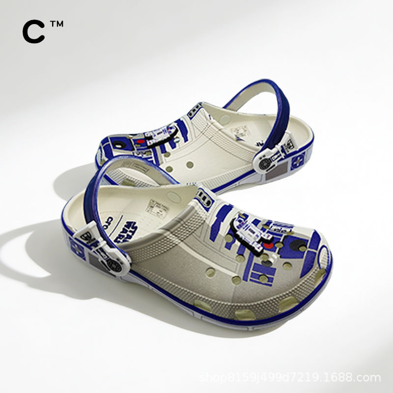 Cross "Star Wars" Hero Robot R2-D2 Clogs Non-Slip Breathable Slippers Beach Shoes Sandals