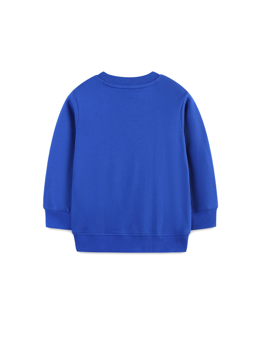 Nuevos productos de otoño Suéter para niños Cuello redondo Suéter para niñas de estilo europeo y americano Sudadera de manga larga para niños bordada de dibujos animados