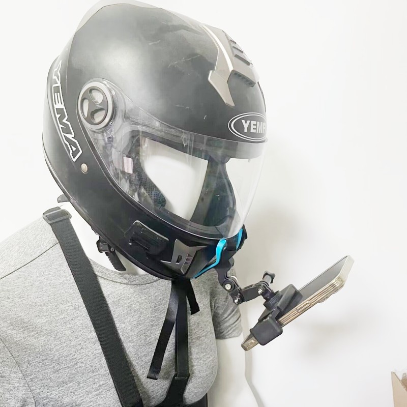 Soporte de Mentón para Casco GoPro13, Correa de Mentón para Casco de Motocicleta + Accesorios Pequeños Universales para Teléfonos Móviles y Cámaras de Acción