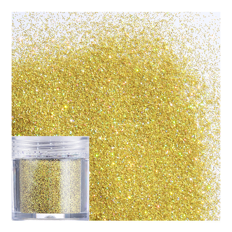 Laser Nail Art Glitter Powder Sequin Bottle Glitter Powder Flow Hemp Pet High Temperature Resistant Injection Molding Crafts Glitter Ins Style