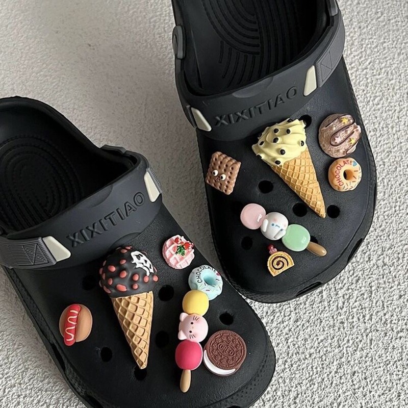 Cave Shoes Accessories DIY Ice Cream Cute Student Shoes Flower Shoe Buckle Calochi Decorative Buckle Buckle Accessories