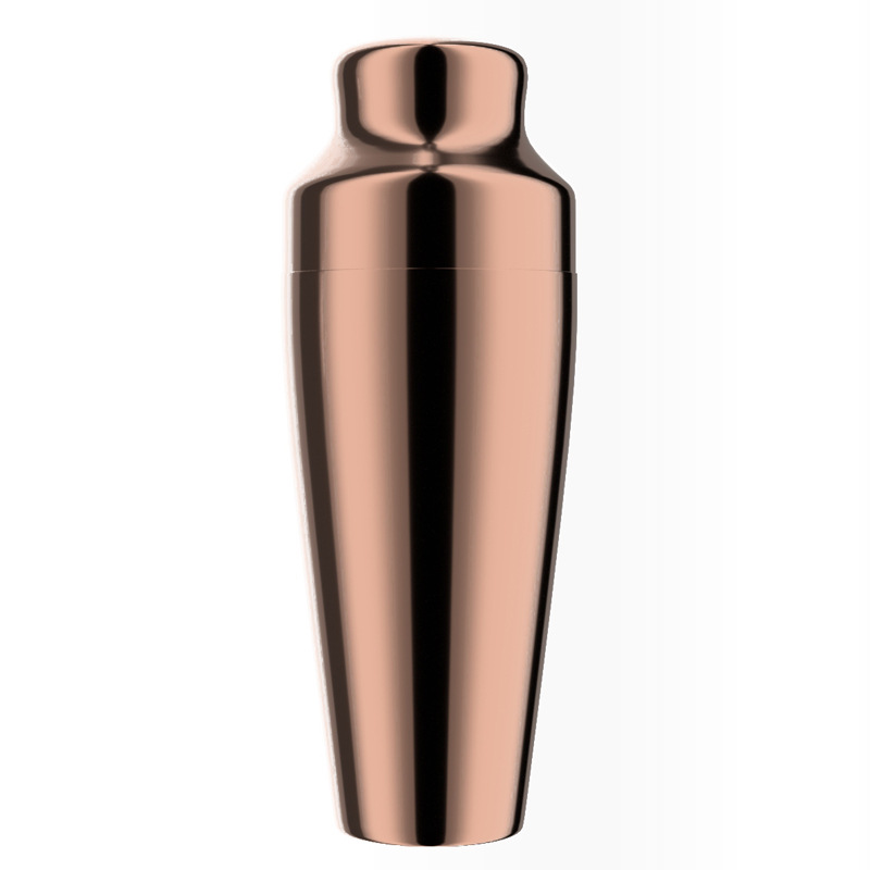 Acero inoxidable estilo francés mezclador de dos secciones shaker bar shaker taza de cóctel