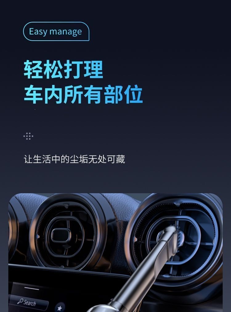 Kafeile Car Vacuum Cleaner, Wireless Charging, Dual-use for Suction and Blowing, Small Handheld for Home and Car, High Power