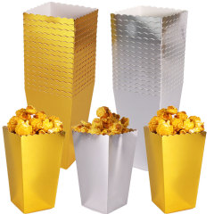 国境を越えたスポット卸売り金銀ポップコーン箱鶏米花ポテト食品包装箱使い捨て食品箱