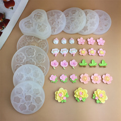 茶花桜桃花DIYシリコン金型造形砂糖ケーキチョコレート石膏アロマケーキ装飾金型