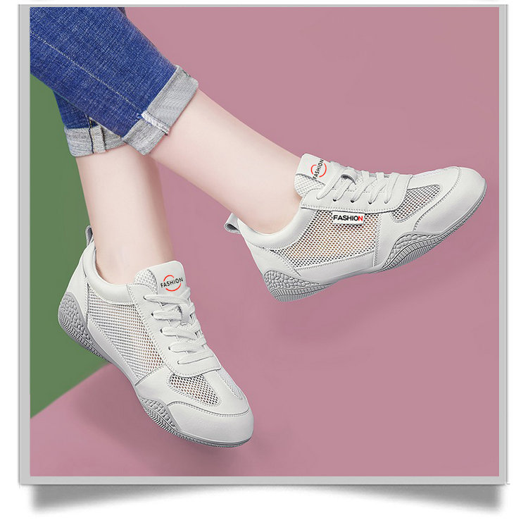 Giày sneaker nữ da thật đế mềm thoáng khí, giày đi bộ Doudou mùa hè — Đen 58219 [Lưới mùa hè], Xám Be 58219 [Lưới Mùa Hè], Trắng 58219 [Lưới mùa hè], Xám Be 58231 [Phong Cách Xuân Thu] chi tiết 5