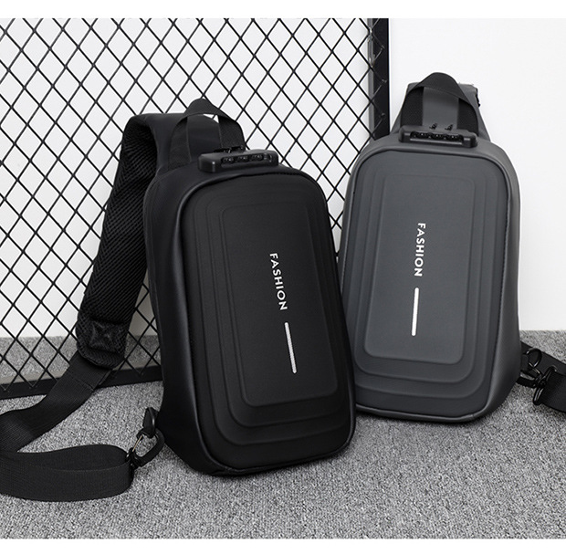 2024 Spring Sports chest backpacks, cross-border wholesale USB charging port bags, men's crossbody bags, fashionable single-shoulder bags undefined