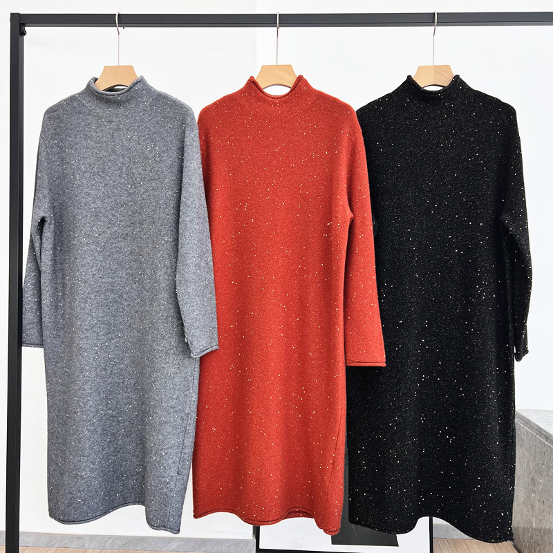 Demi-season knitted dress