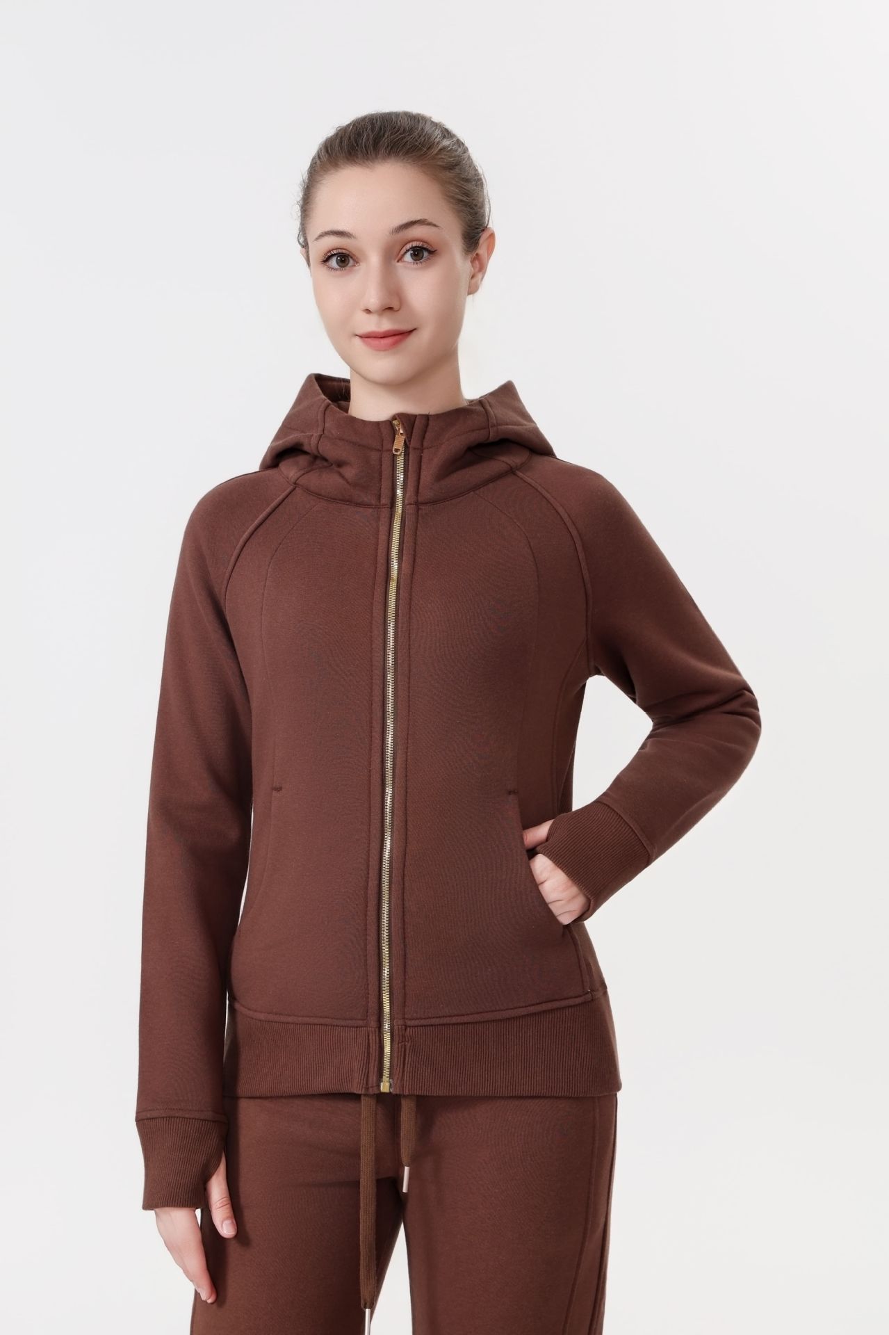 Baked brown gold [slim sweatshirt]