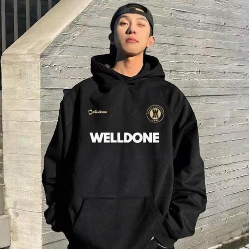 Men's Hooded Sweater for Autumn and Winter — Instagram-style, Loose Fit, Trendy Brand, with All-Match Letter Print Coats