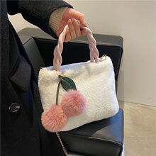 毛绒小包包女秋冬2021新款潮毛茸茸可爱斜挎包冬季毛毛手提水桶包